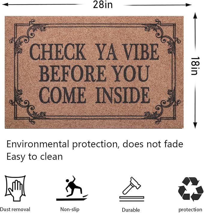 Front Door Door Mat Indoor Outdoor Entrance Doormat Rubber Welcome Door Mat - Image 3