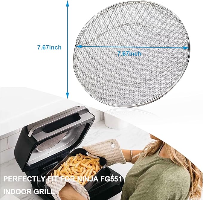 Replacement Splatter Shield for Ninja Foodi FG551 Air Fryer, Stainless Steel - Image 2