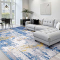 Washable Area Rugs 10'x14' Non-Slip Modern Abstract Soft by RELEANY