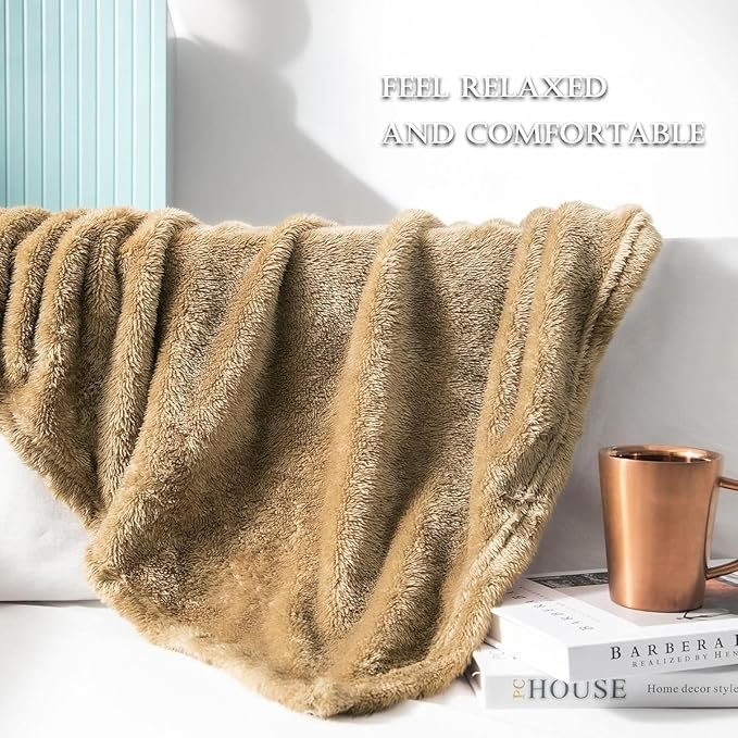 Exclusivo Mezcla Plush Fuzzy Fleece Throw Blanket Extra Large, Super Soft - Image 3