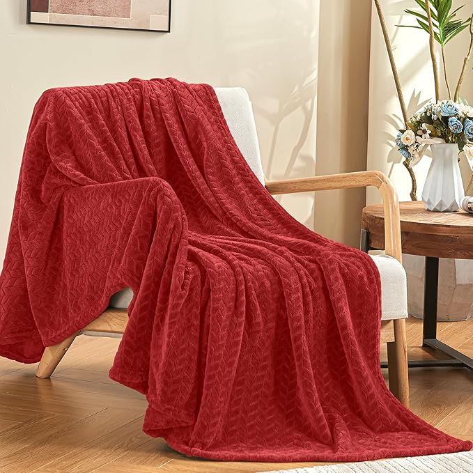 inhand Ruby Red Fleece Throw Blanket by inhand