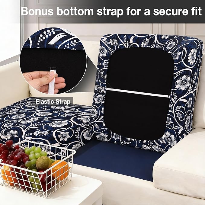 hyha 8Pcs Patio Cushion Covers, Stretch Outdoor Couch Cushion Covers Replacement - Image 4