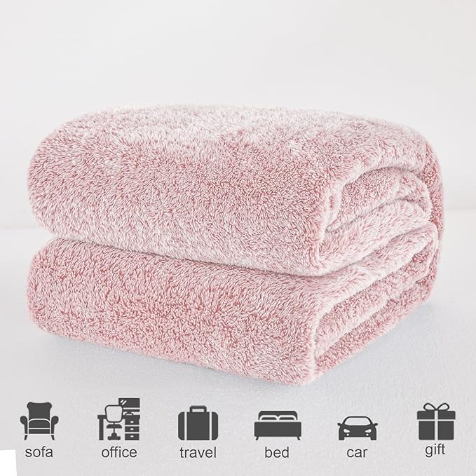 Exclusivo Mezcla Plush Fuzzy Fleece Bed Blanket King Size, Super Soft, Fluffy - Image 3