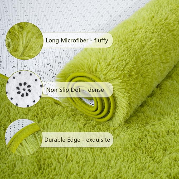 Chicrug Soft Runner Rug for Bedroom Living Room Plush Fluffy Rugs 2x6 Feet - Image 5