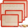 Silicone Baking Mats Set of 4, Non Stick Reusable Silicone Liners by AMYONE