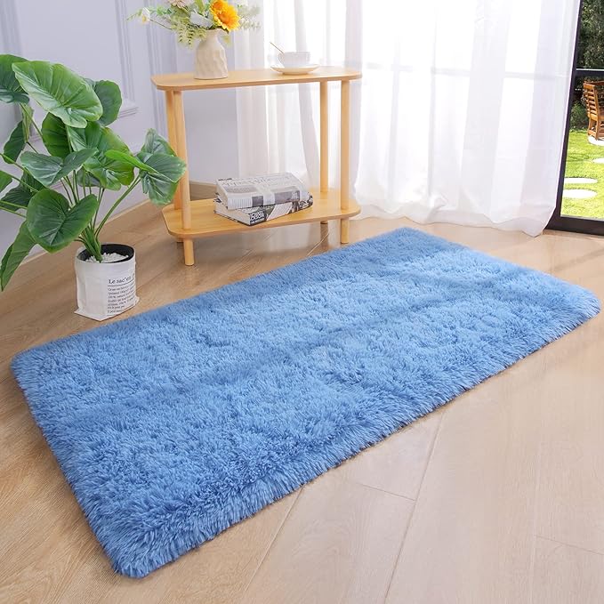Chicrug Soft Runner Rug for Bedroom Living Room Plush Fluffy Rug 2x4 Feet - Image 4