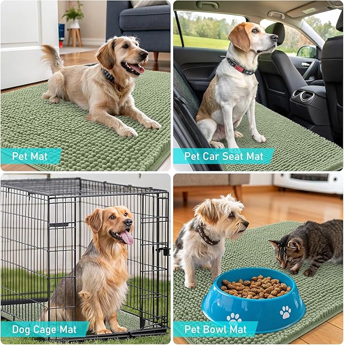 OLANLY Dog Door Mat for Muddy Paws 70x35, Absorbs Moisture and Dirt, Absorbent - Image 7
