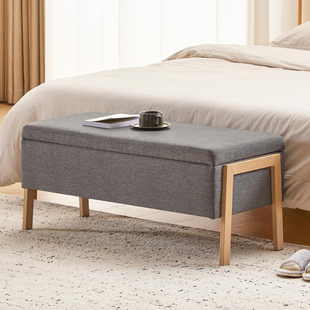 Furniliving Storage Bench for Bedroom, Modern End of Bed Storage Ottoman Benc...