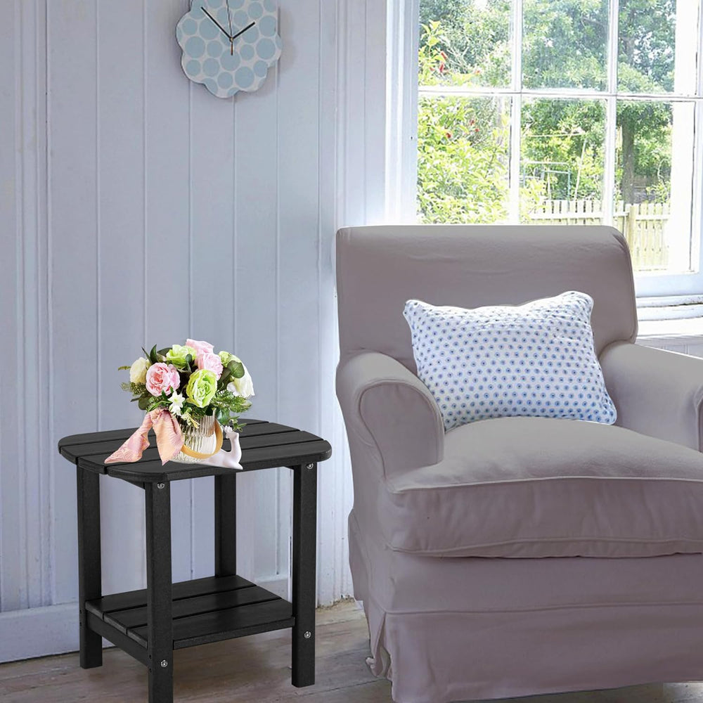 LZRS Double Adirondack Side Table, Outdoor Side Tables, End Tables for Patio,...