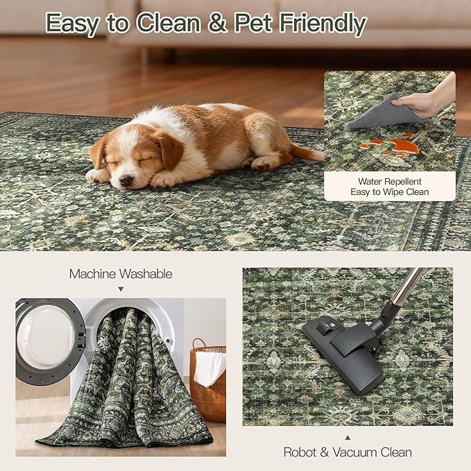 Lofus 4x6 Area Rug for Entryway, Washablee Soft Rugs for Bedroom, Living Room - Image 5