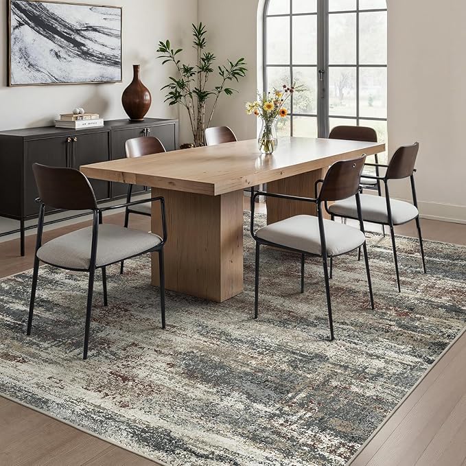 Area Rugs 5x7 for Living Room Bedroom, Modern Abstract Machine Washable Rug - Image 5