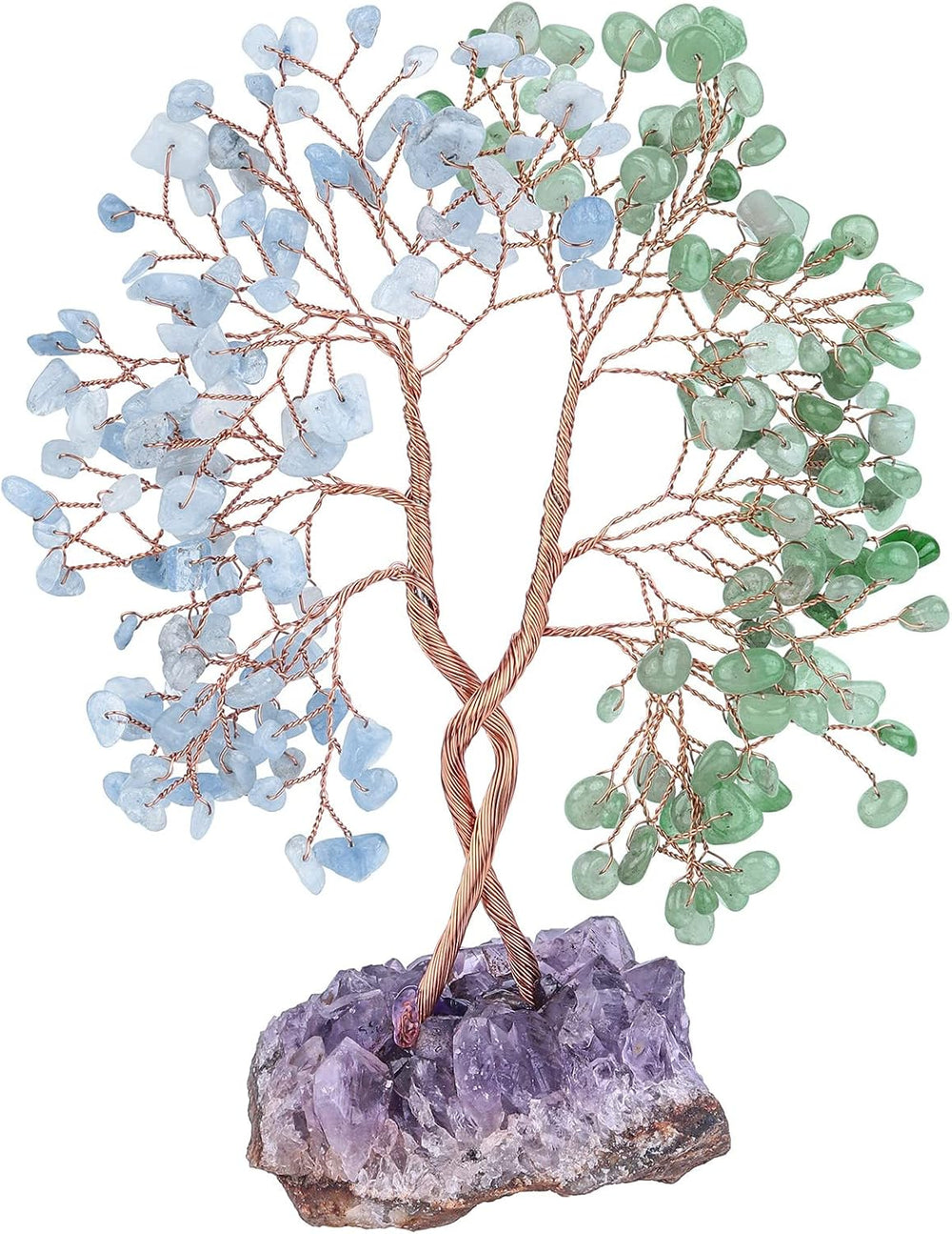 mookaitedecor Natural Crystal Tree with Amethyst Cluster Base
