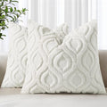 decorUhome Throw Pillow Covers 26x26 Inch Set of 2, Soft Plush Decorative Faux by decorUhome