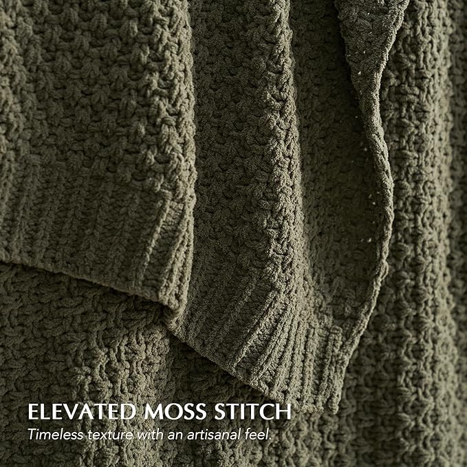 EVERGRACEHOME Chunky Chenille Knit Throw Blanket - Image 2