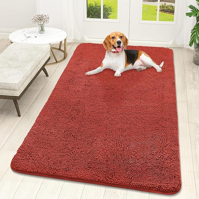 OLANLY Dog Door Mat for Muddy Paws 59x32, Absorbs Moisture and Dirt, Absorbent by OLANLY