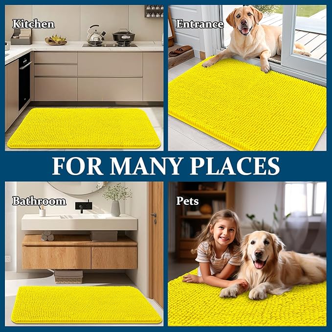 OLANLY Dog Door Mat for Muddy Paws 44x24, Absorbs Moisture and Dirt, Absorbent - Image 8
