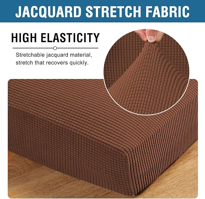 H.VERSAILTEX Stretch Couch Cushion Covers Individual Seat Sofa Chair Slipcovers - Image 4
