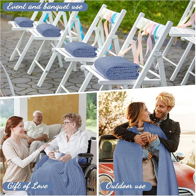 Buryeah 6 Pcs Flannel Throw Blanket Bulk 50 x 60 in Sleepover Blanket Outdoor - Image 4