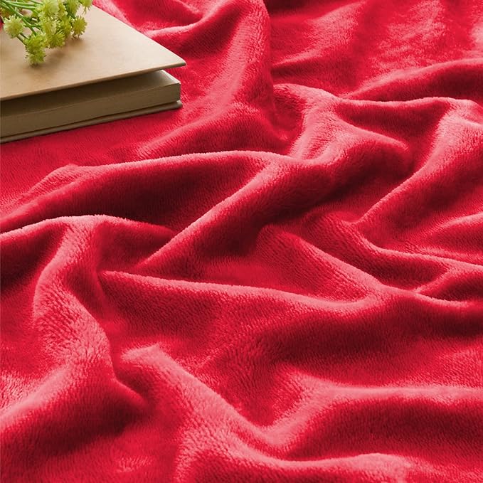 BEDELITE Fleece Blanket Red Full Blankets - Image 4