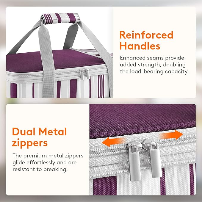 Lifewit Insulated Double Decker Casserole Carrier, Expandable Lasagna Lugger - Image 7