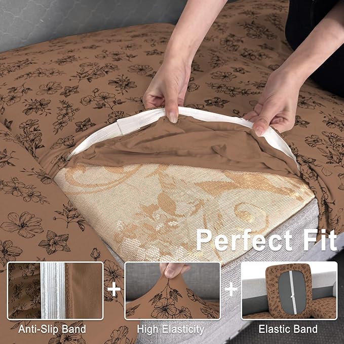 Leather Look Couch Cushion Covers Sofa Seat Slipcovers Sets Couches Furniture - Image 4