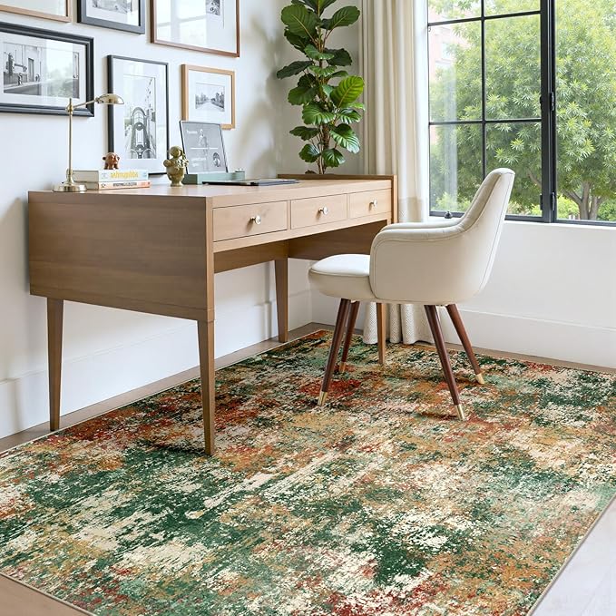 Washable Area Rugs 4'x6' Non-Slip Modern Abstract Soft - Image 4