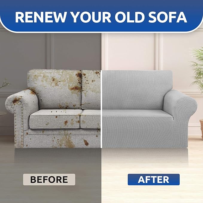 KEKUOU Stretch Oversized Sofa Slipcover 1 Piece Couch Sofa Cover Furniture - Image 4
