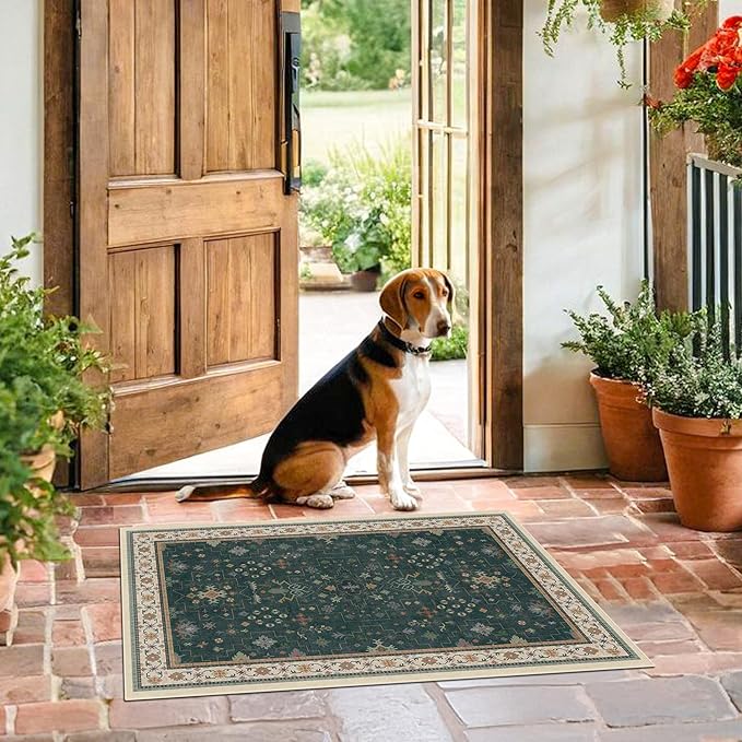 Dark Green 2x3 Door Mat Indoor Entrance Rug - Image 7