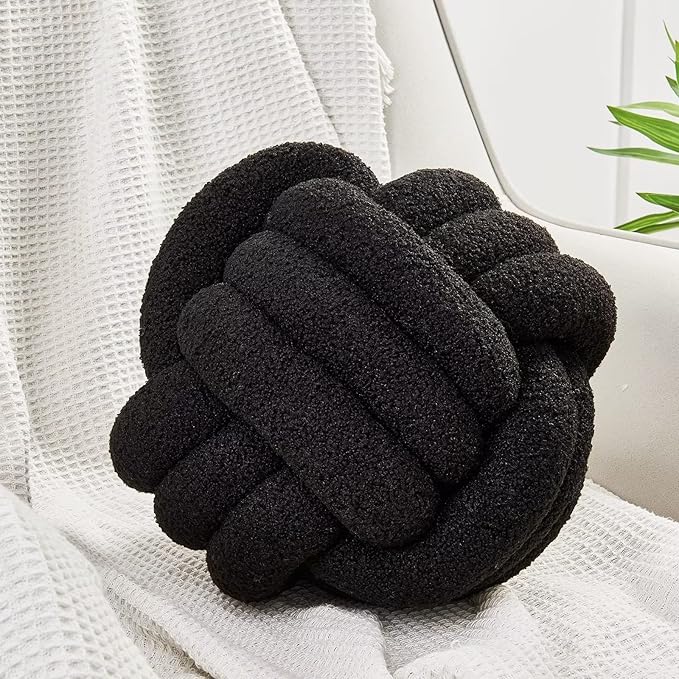 Uvvyui Knot Pillow Ball, Soft Home Decorative Pillows, Round Throw Pillow by Uvvyui