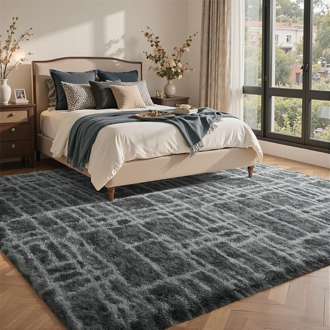 6x9 Ft Large Shag Rugs for Living Room Decor, Tie-Dyed Ultra Soft Fluffy Furry - Image 2