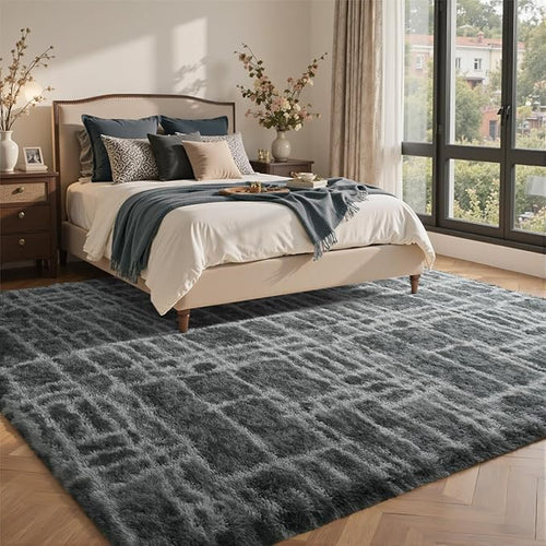 6x9 Ft Large Shag Rugs for Living Room Decor, Tie-Dyed Ultra Soft Fluffy Furry - Image 2