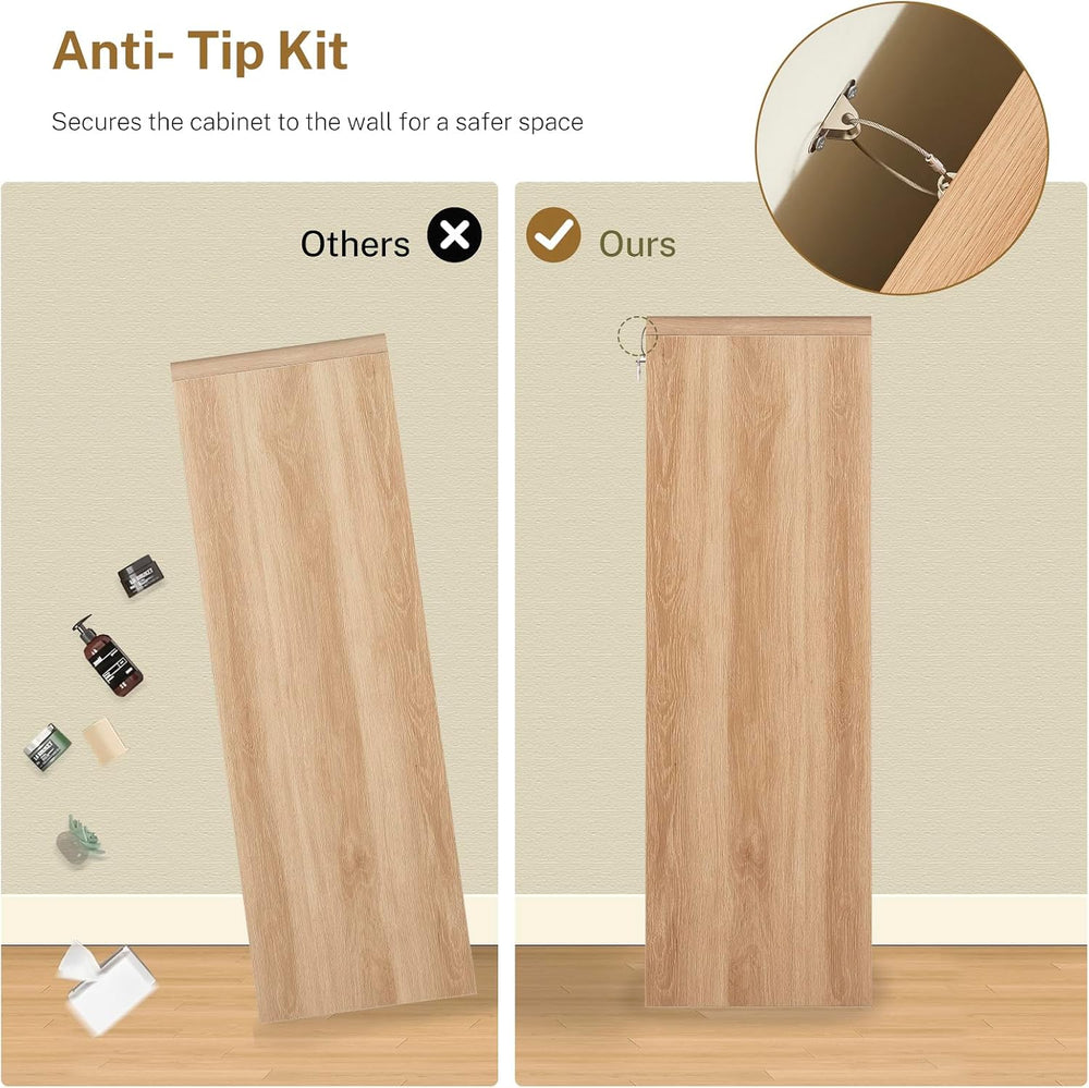 TEENFON Tall Dresser for Bedroom with 6 Drawers, 49.2" Tall Dressers &am...