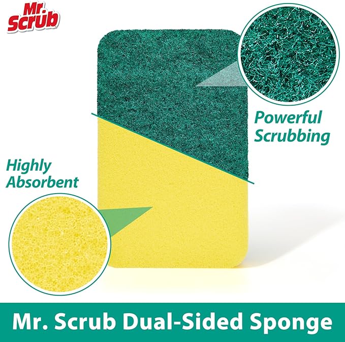 Mr. Scrub Sponges Kitchen Scrub Dish Sponge Scouring Pad, 24 Pack Cleaning - Image 3