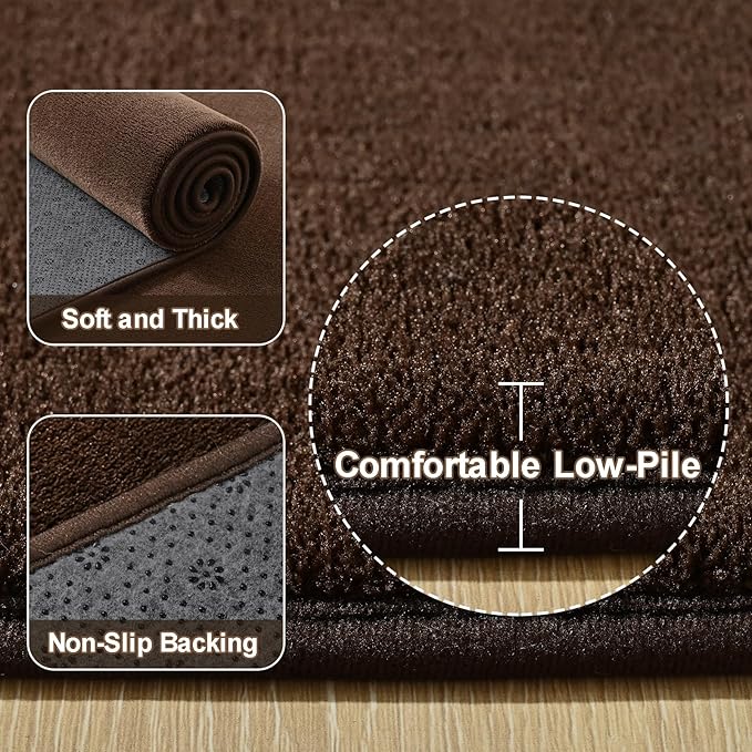 Amearea Large Modern Area Rugs for Bedroom Living Room, 5x8 Feet Brown - Image 3