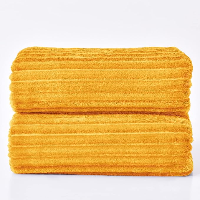 BEDELITE Fleece Blanket Queen Size – 3D Ribbed Jacquard Soft and Warm - Image 9