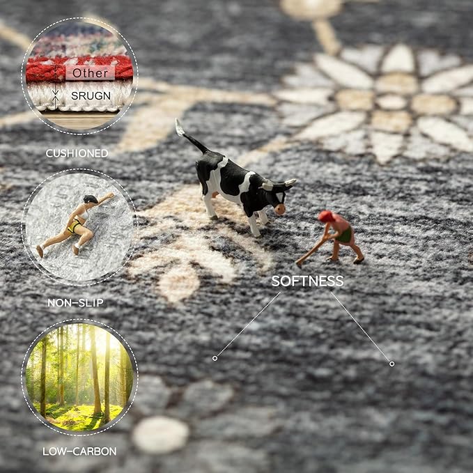 Washable Rugs 8x10 Area Rugs for Living Room, Rugs for Bedroom, Large Carpets - Image 3
