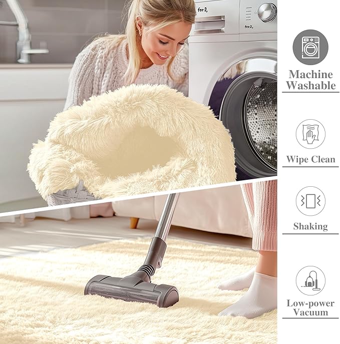 OLANLY Area Rugs for Living Room Bedroom, Machine Washable 4x5.9 ft Soft Fluffy - Image 2