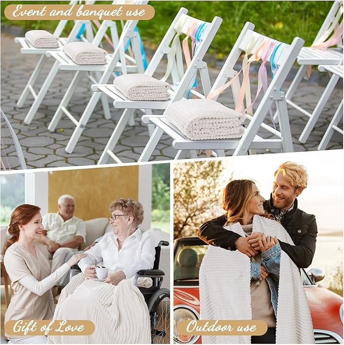 Buryeah 12 Pcs Flannel Throw Blanket Bulk 50 x 60 in Sleepover Blanket Outdoor - Image 4