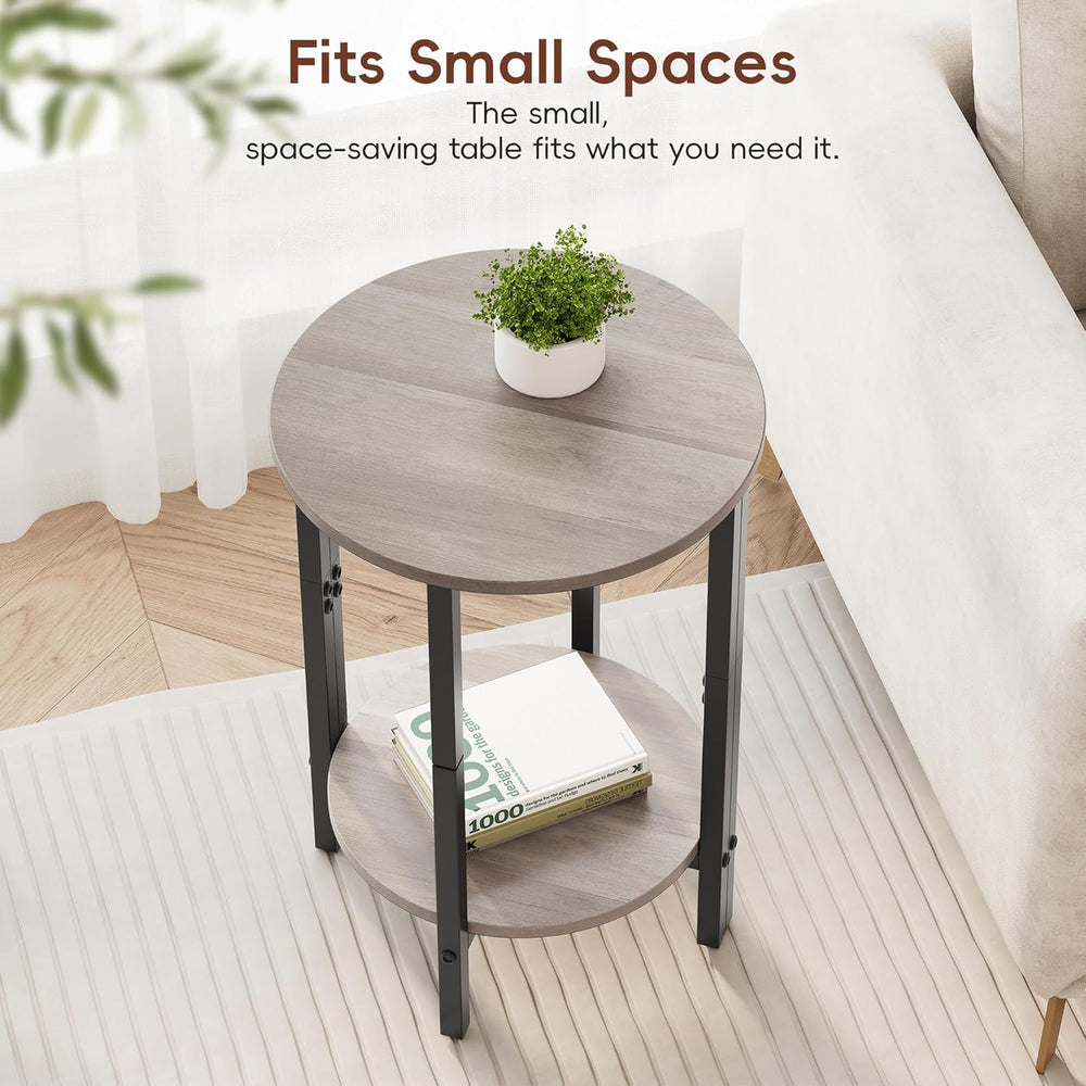 Vagusicc Side Tables Small End Tables, Set of 2 Half Round Side Table for Liv...