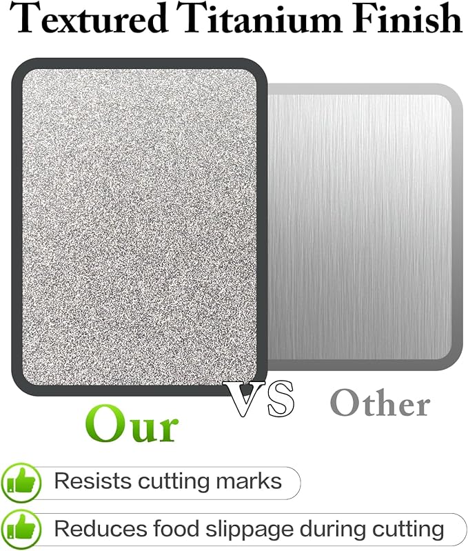 Titanium Cutting Board for Kitchen- Double Sided Chopping Board - Image 3
