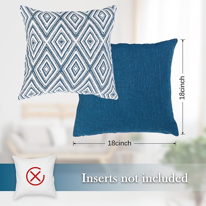 HPUK Decorative Throw Pillow Covers Set of 4 Couch Pillows Linen Cushion Cover - Image 3