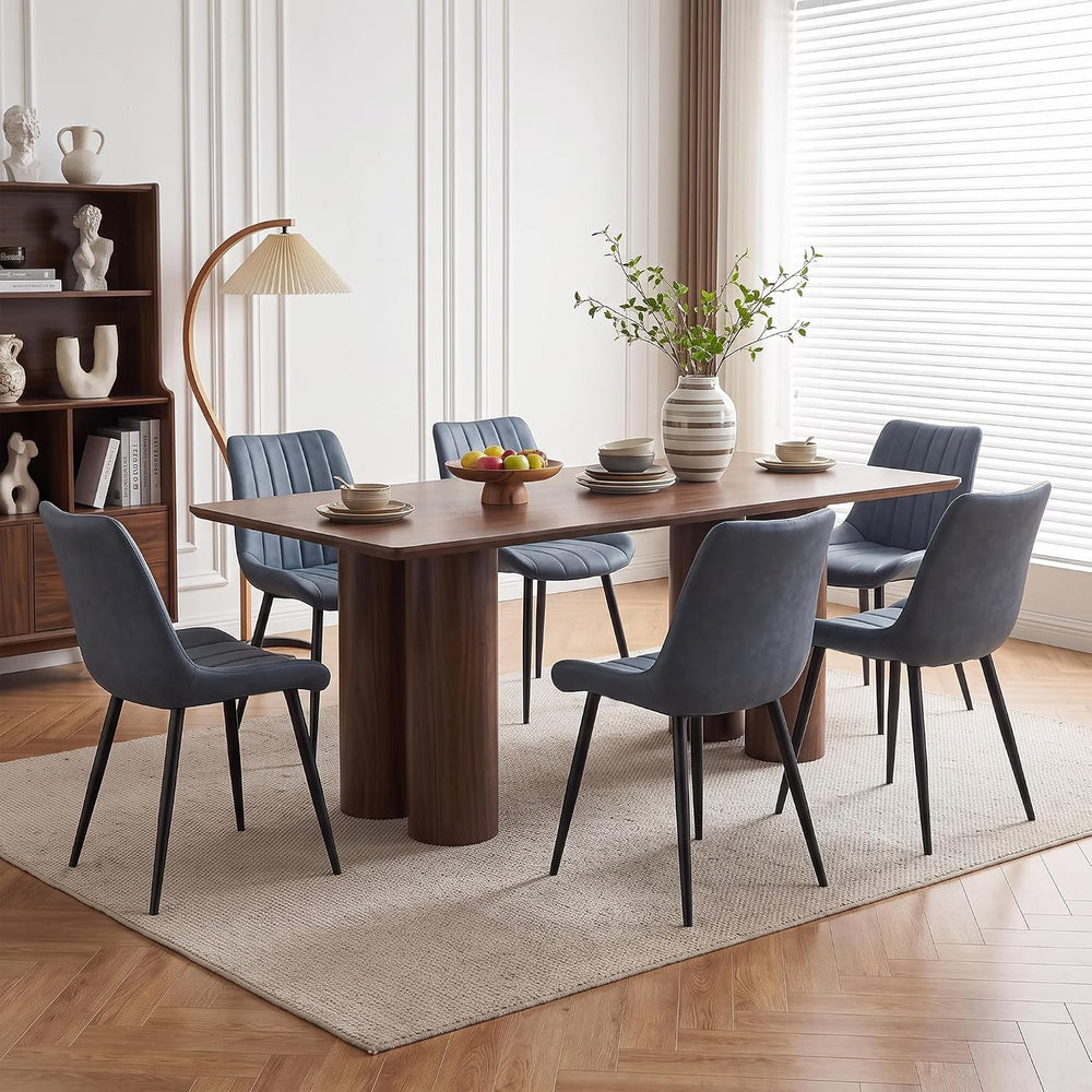 CLIPOP Dining Chairs Set of 2, Faux Leather Dining Chairs with Upholstered Se...