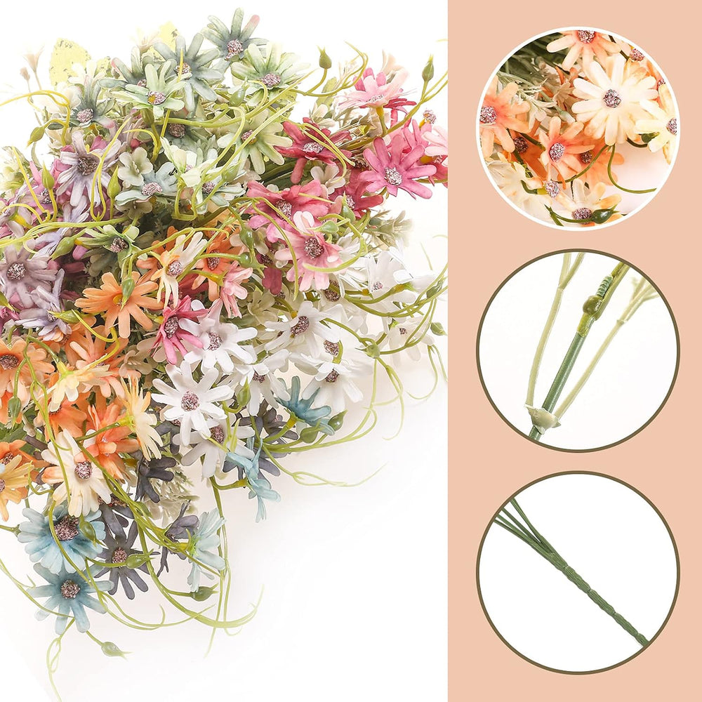 Artificial Flowers Wildflowers Silk Daisy Spring Fake Daisies Decoration Summ...