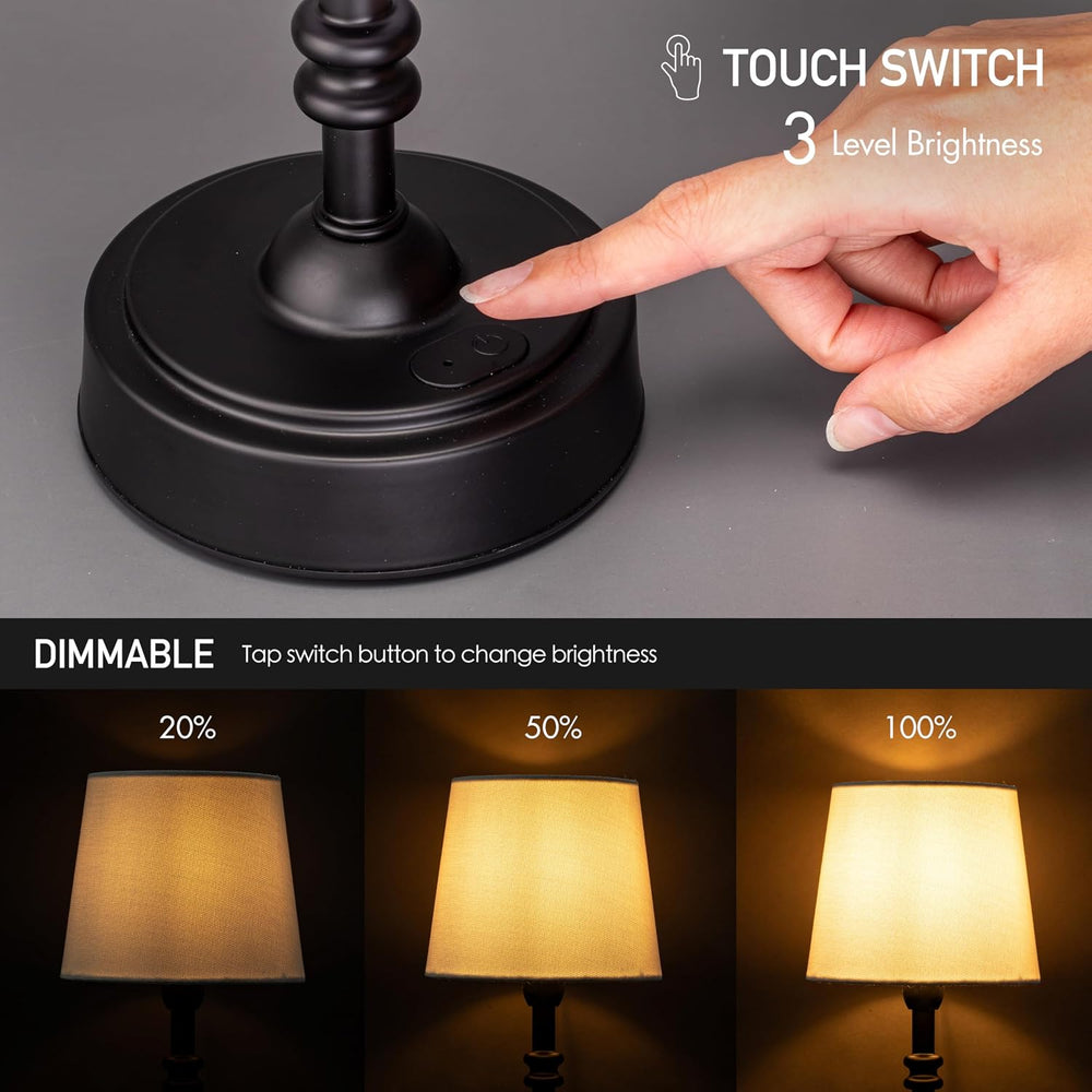 O’Bright Seraph mini – Cordless LED Table Lamp with Dimmer, Built-in Recharge...