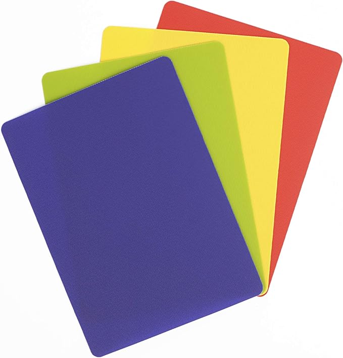 Dexas Heavy Duty Grippmat Flexible Cutting Board Set of Four 8 x 11 inches by Dexas