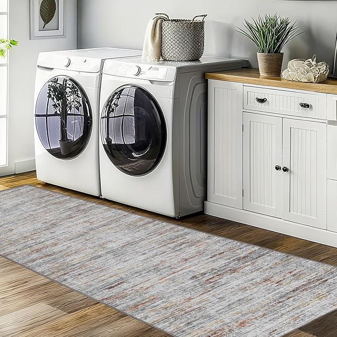 2x10 Runner Rug Non-Slip，Modern Abstract 10ft Washable Runner Rugs - Image 7