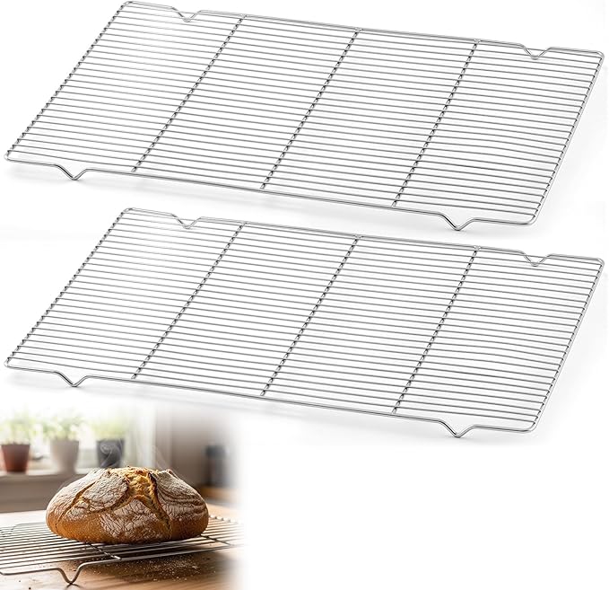 Lounsweer 2 Pack Cooling Racks, 24L x 16W x 1H Stainless Steel Wire Rack by Lounsweer