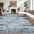 Lansny Modern Abstract 9x12 Large Machine Washable Living Room Rug Non-Slip by lansny
