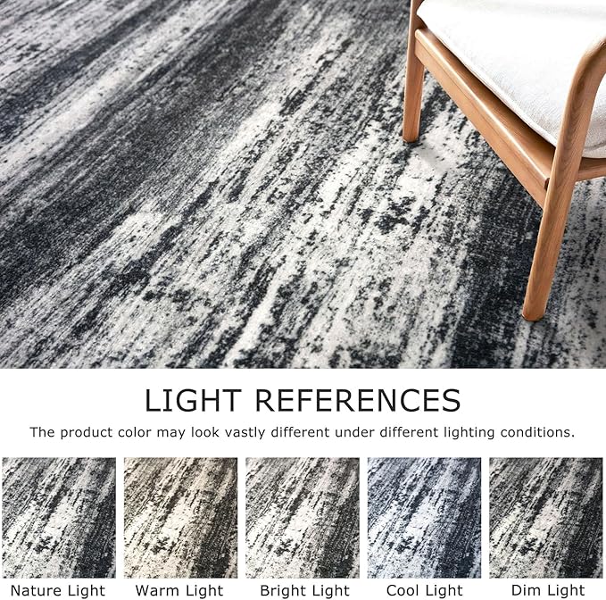 KOZYFLY Circle Rug 6Ft Modern Abstract Ombre Area Rug - Image 4