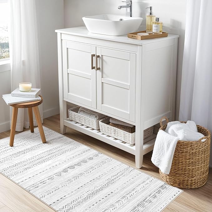 Nakagishi 2X4 Rug Washable Area Rug: Small Soft Boho Farmhouse Neutral Moroccan - Image 5